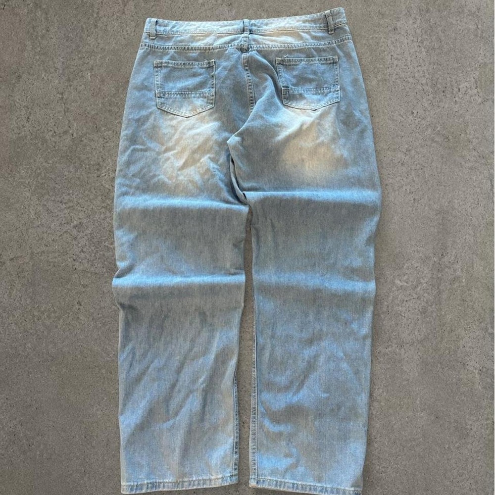 y2k 2000s light washed baggy denim jeans size 44